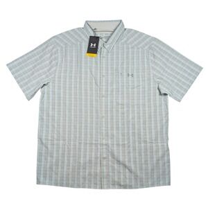 Under Armour Drift Tide 2.0 Shirt Mens 2XL Green Plaid UPF 30 Fishing 1369304